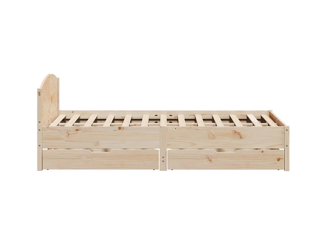 Bedframe zonder matras massief grenenhout 120x190 cm