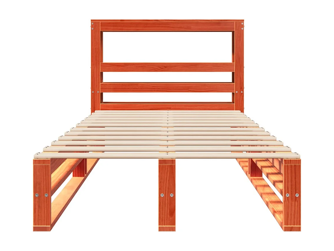 Cadre de lit sans matelas cire marron 90x200 cm bois pin massif