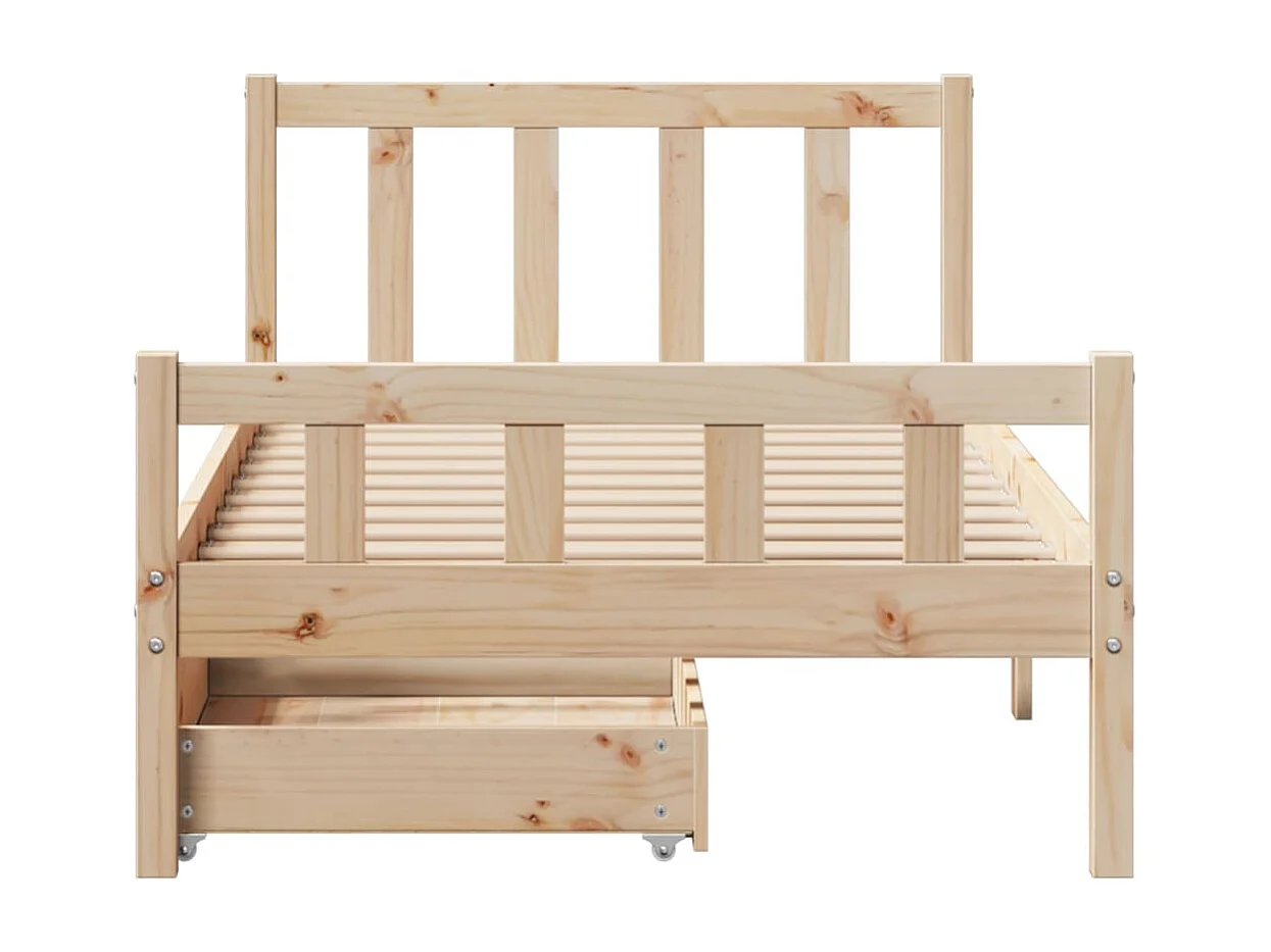 Bedframe zonder matras massief grenenhout 100x200 cm