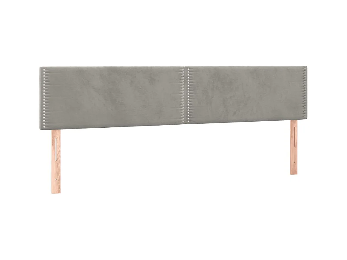 Bettgestell mit Kopfteil Hellgrau 120x190 cm Samt