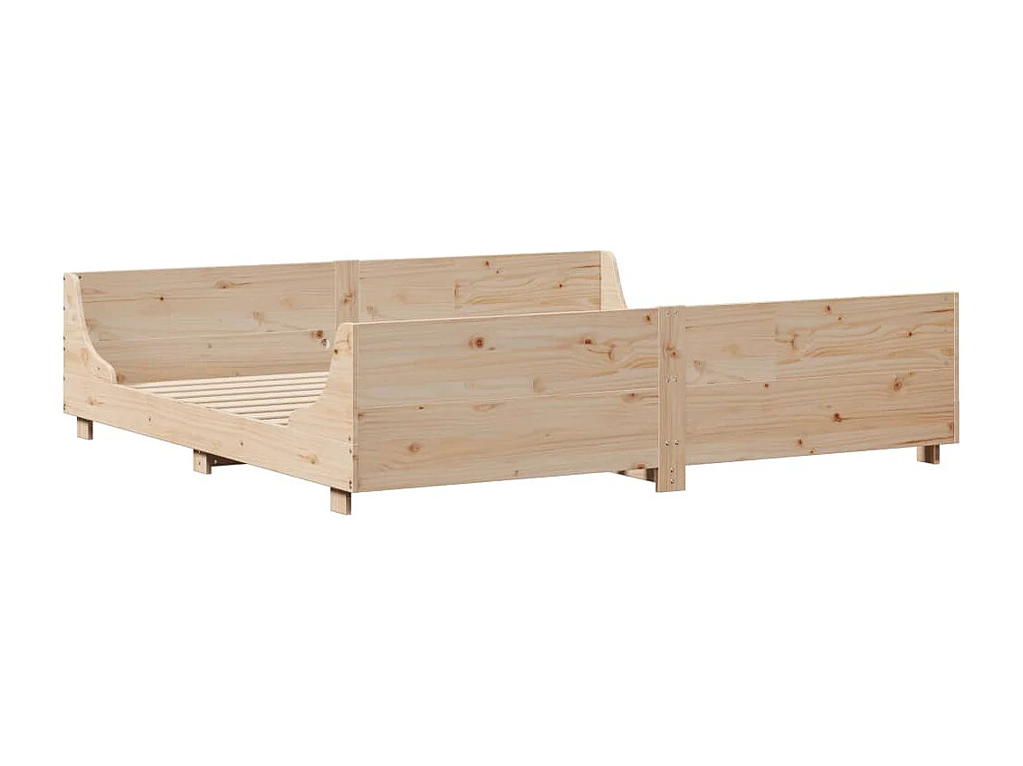 Cadre de lit sans matelas 200x200 cm bois massif de pin