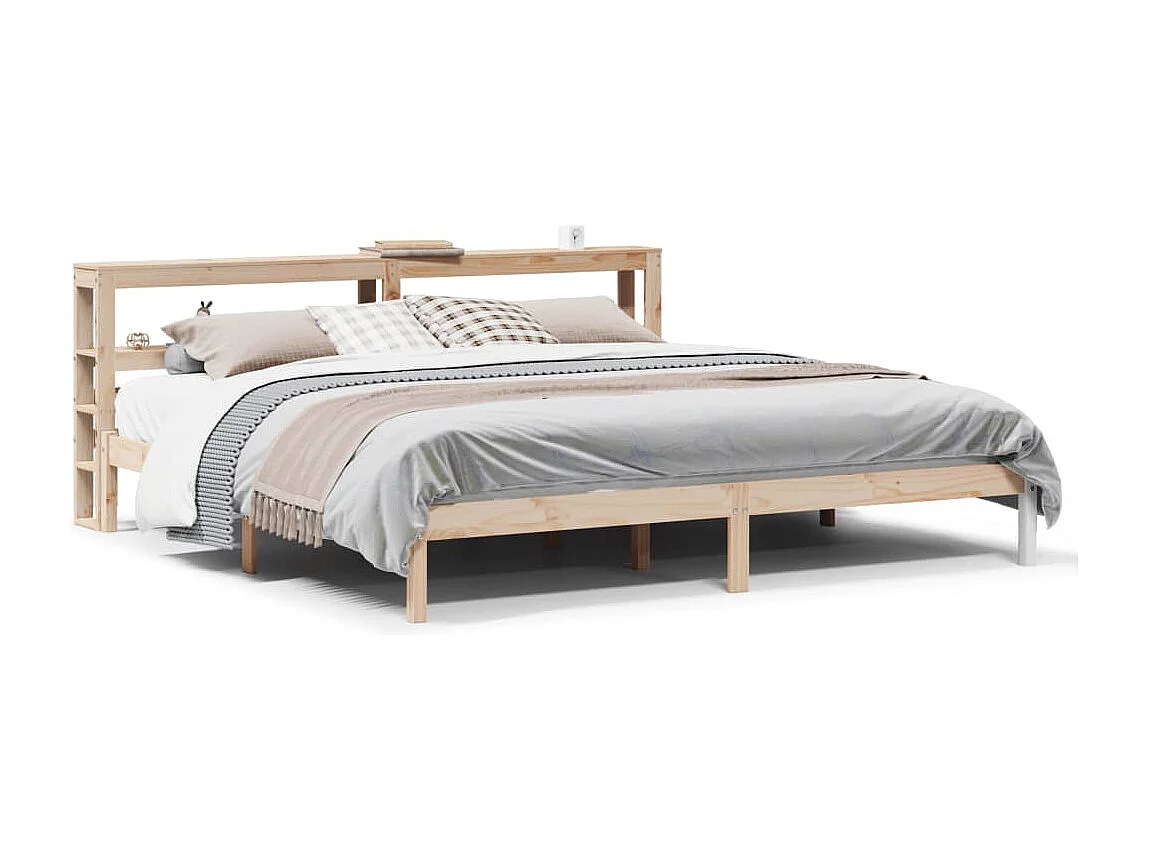 Letto senza Materasso 180x200 cm in Legno Massello di Pino