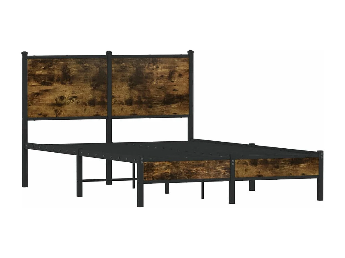 Giroletto senza Materasso in Metallo Rovere Fumo 120x190 cm