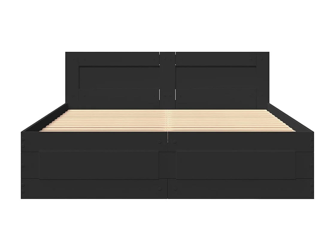 Bedframe met hoofdeinde bruin eikenkleur 120x190 cm