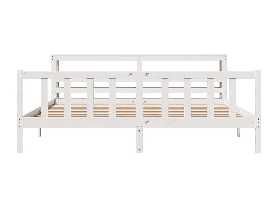 Letto senza Materasso Bianco 180x200 cm Legno Massello di Pino