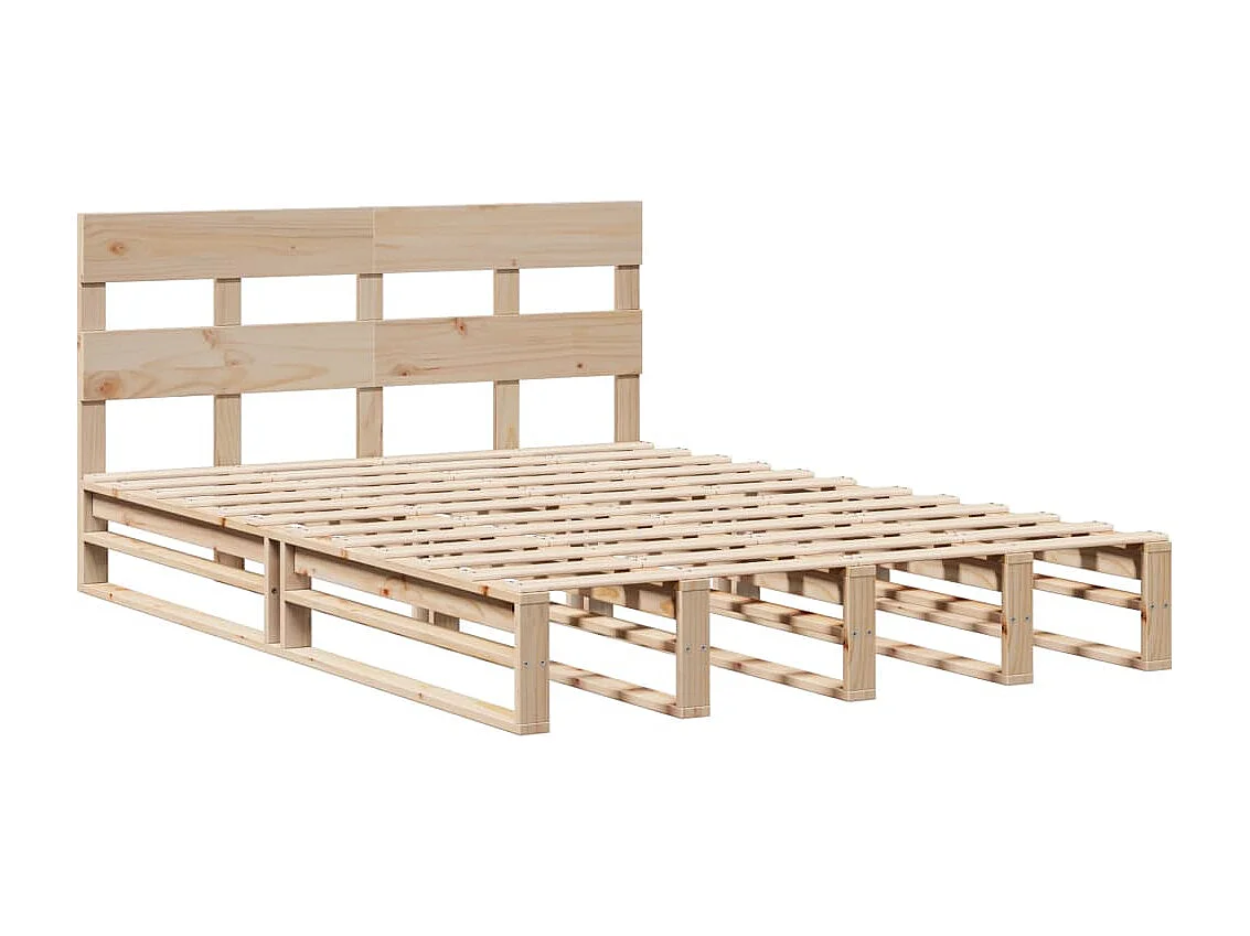 Cadre de lit sans matelas 160x200 cm bois massif de pin
