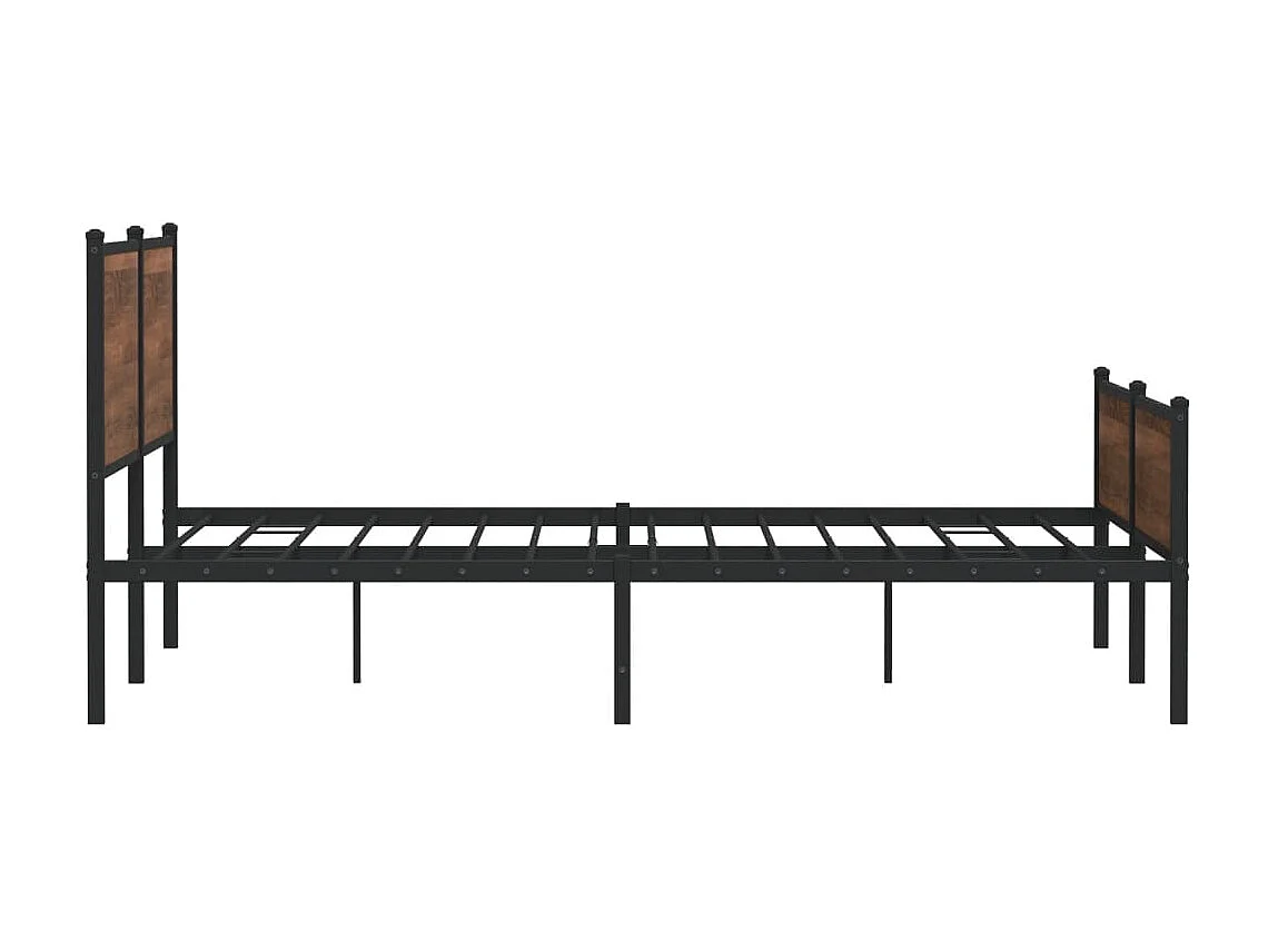 Cadre de lit en métal sans matelas chêne marron 200x200 cm