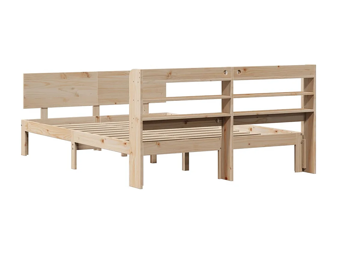 Bettgestell mit Kopfteil ohne Matratze 135x190 cm