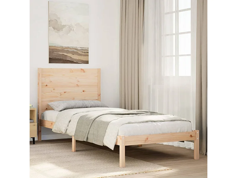 Bedframe extra lang zonder matras massief hout 100x210 cm