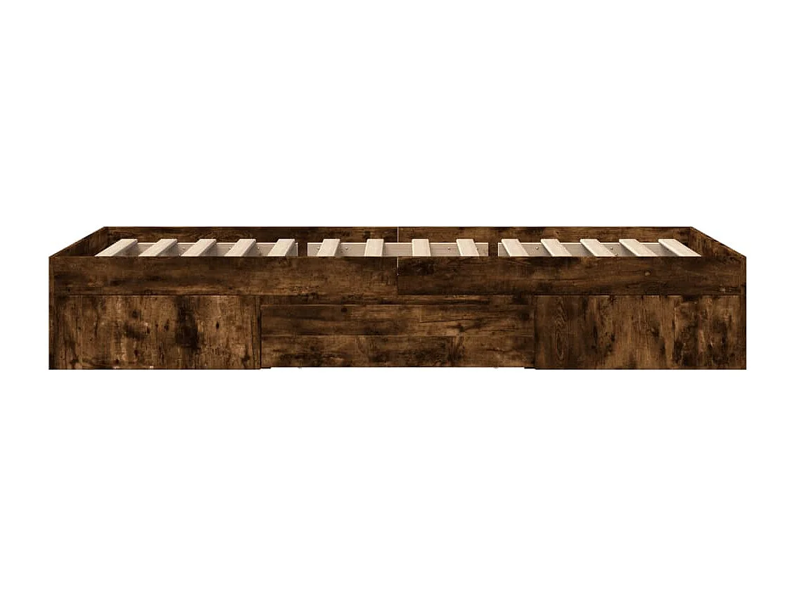 Bedframe zonder matras hout gerookt eikenkleurig 100x200 cm