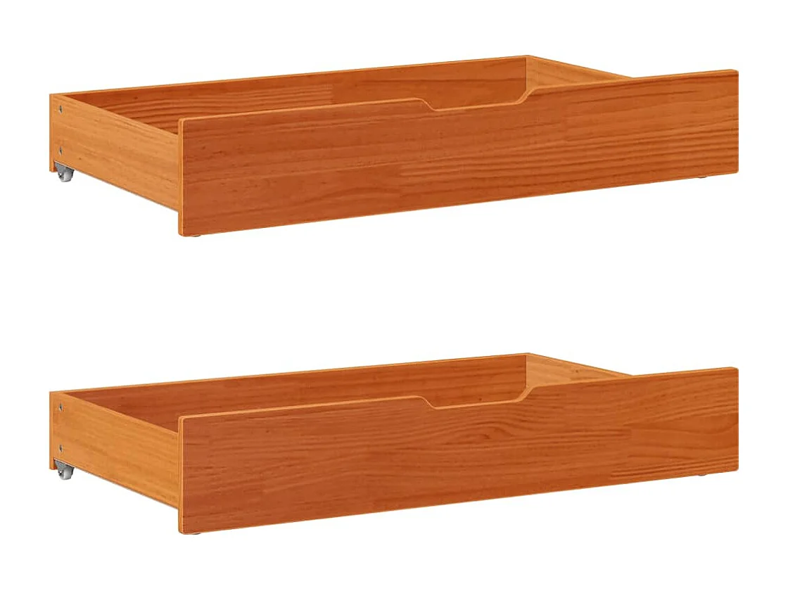 Cama sem colchão 100x200 cm pinho maciço castanho-mel