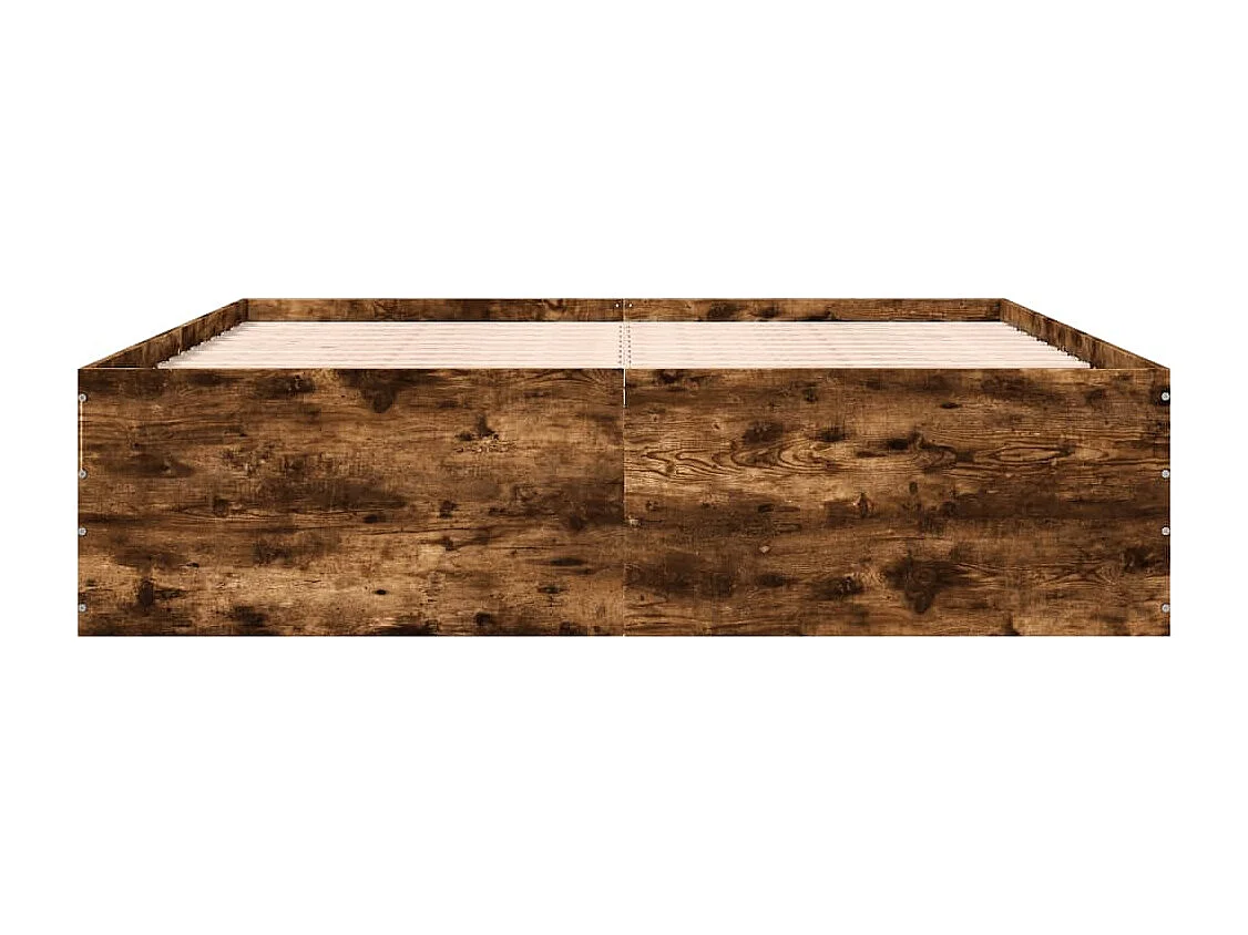 Cadre de lit sans matelas chêne fumé 180x200 cm