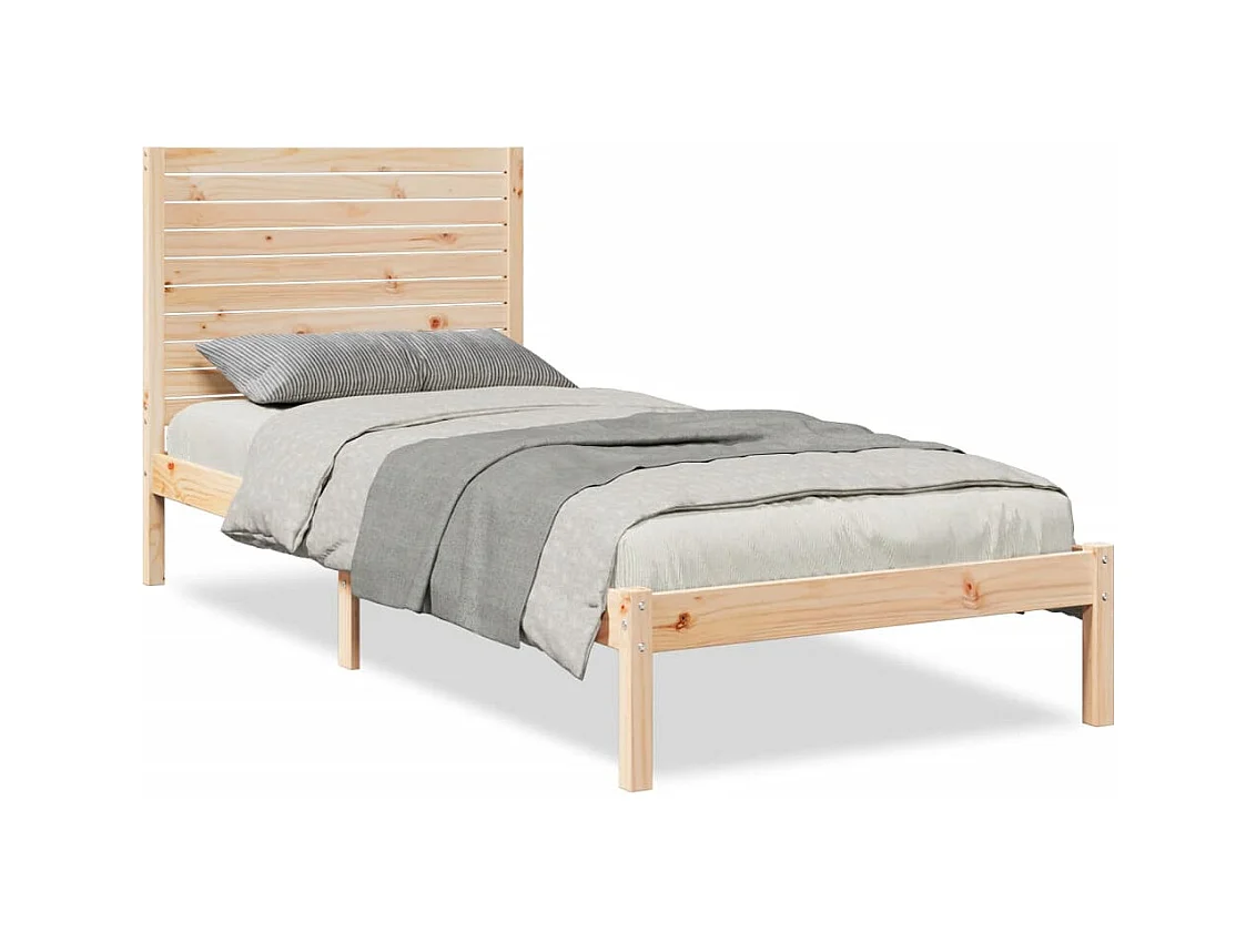 Cadre de lit extra long sans matelas 90x210 cm bois massif