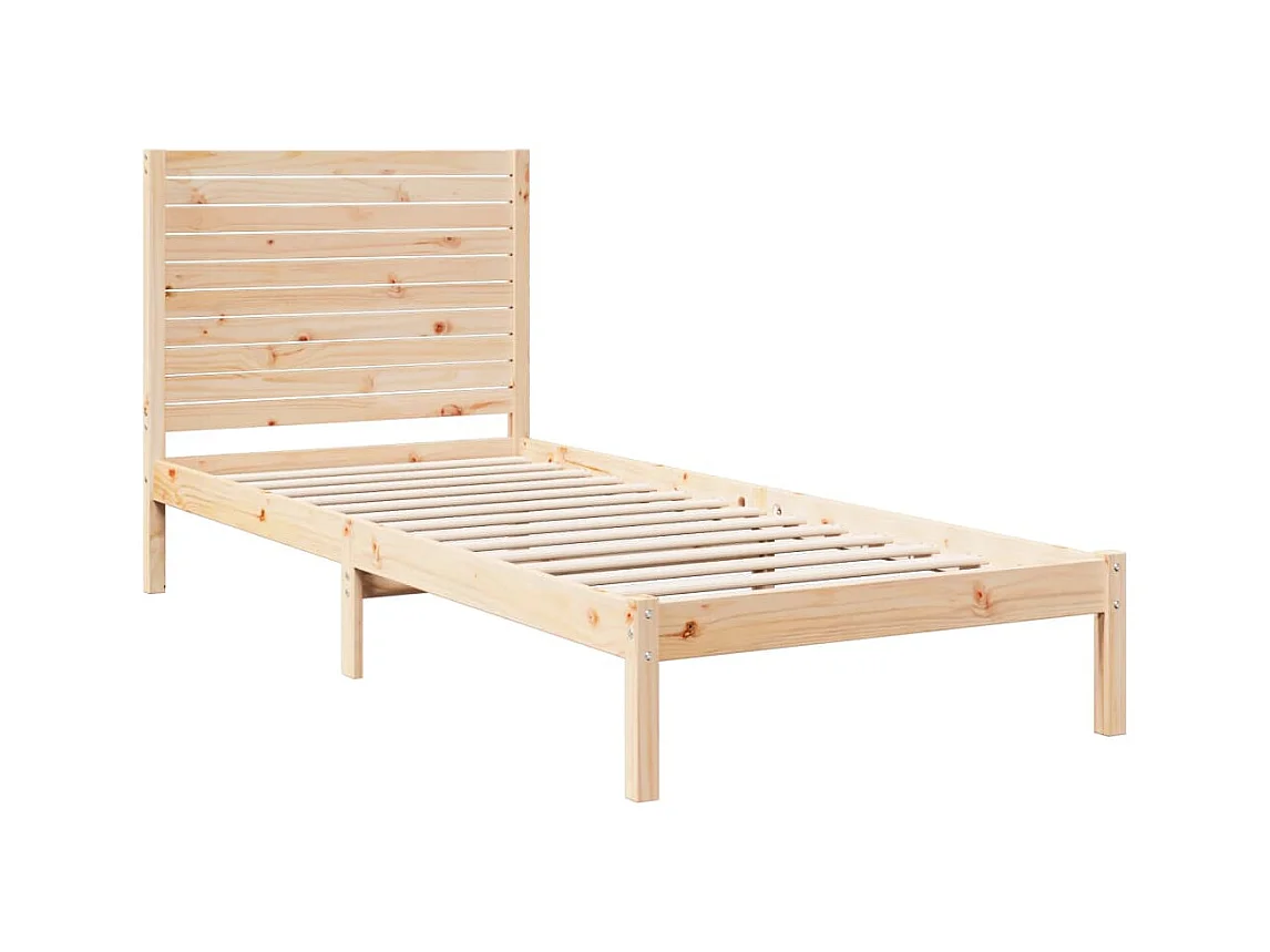 Cadre de lit extra long sans matelas 90x210 cm bois massif