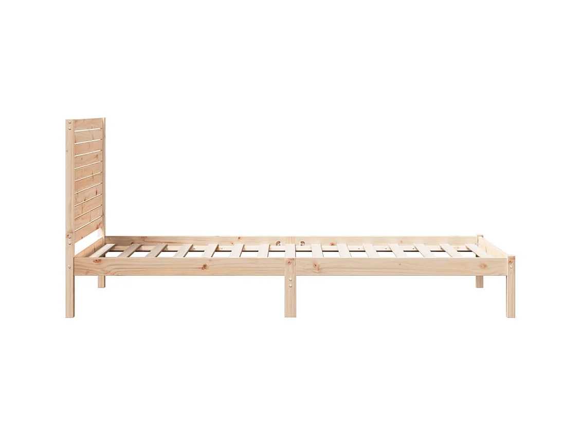 Cadre de lit extra long sans matelas 90x210 cm bois massif