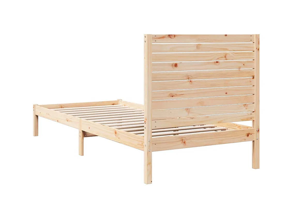 Cadre de lit extra long sans matelas 90x210 cm bois massif