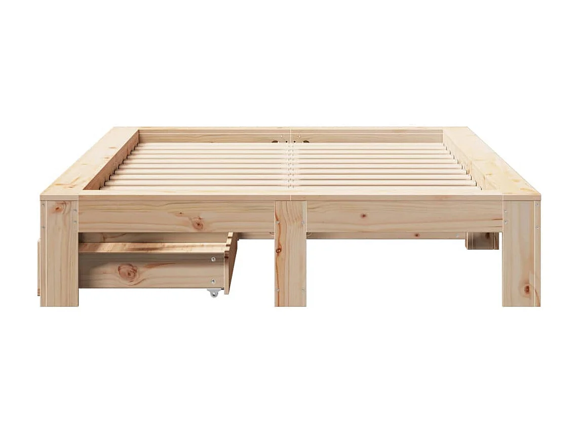 Bedframe zonder matras massief grenenhout 120x200 cm