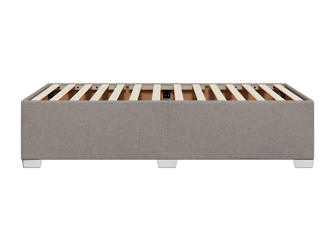 Cadre de lit sans matelas taupe 80x200 cm tissu