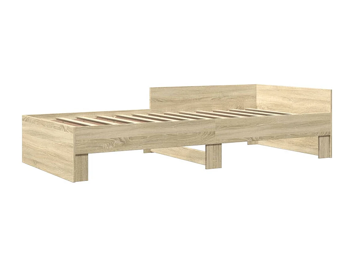 Cadre de lit sans matelas chêne sonoma 90x190 cm