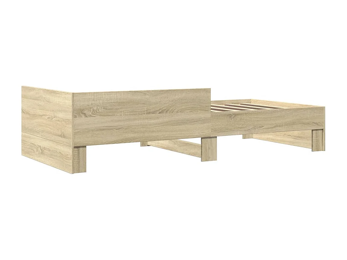 Cadre de lit sans matelas chêne sonoma 90x190 cm