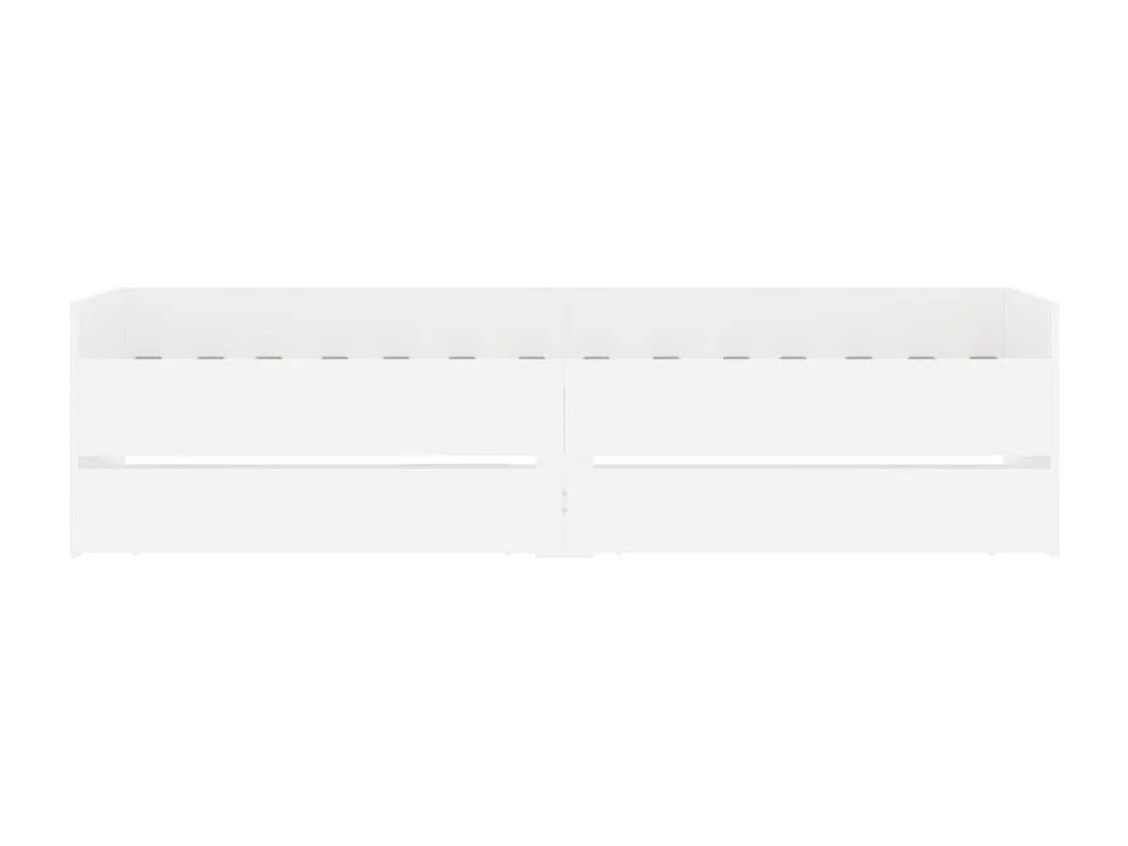 Cadre de lit avec tiroirs sans matelas blanc 100x200 cm