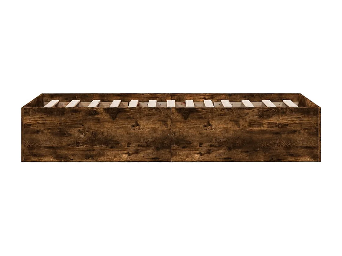 Cadre de lit sans matelas chêne fumé 90x200 cm