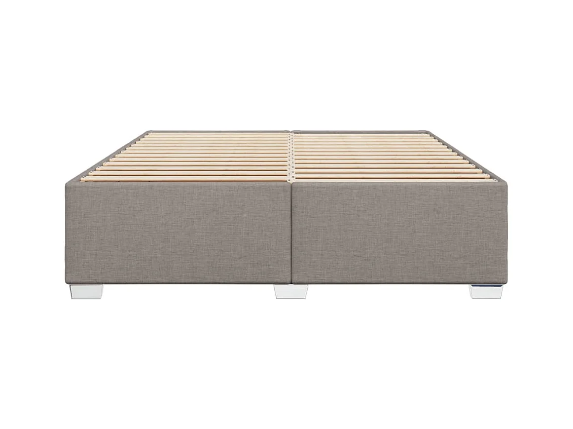 Cama sin colchón tela gris taupe 200x200 cm