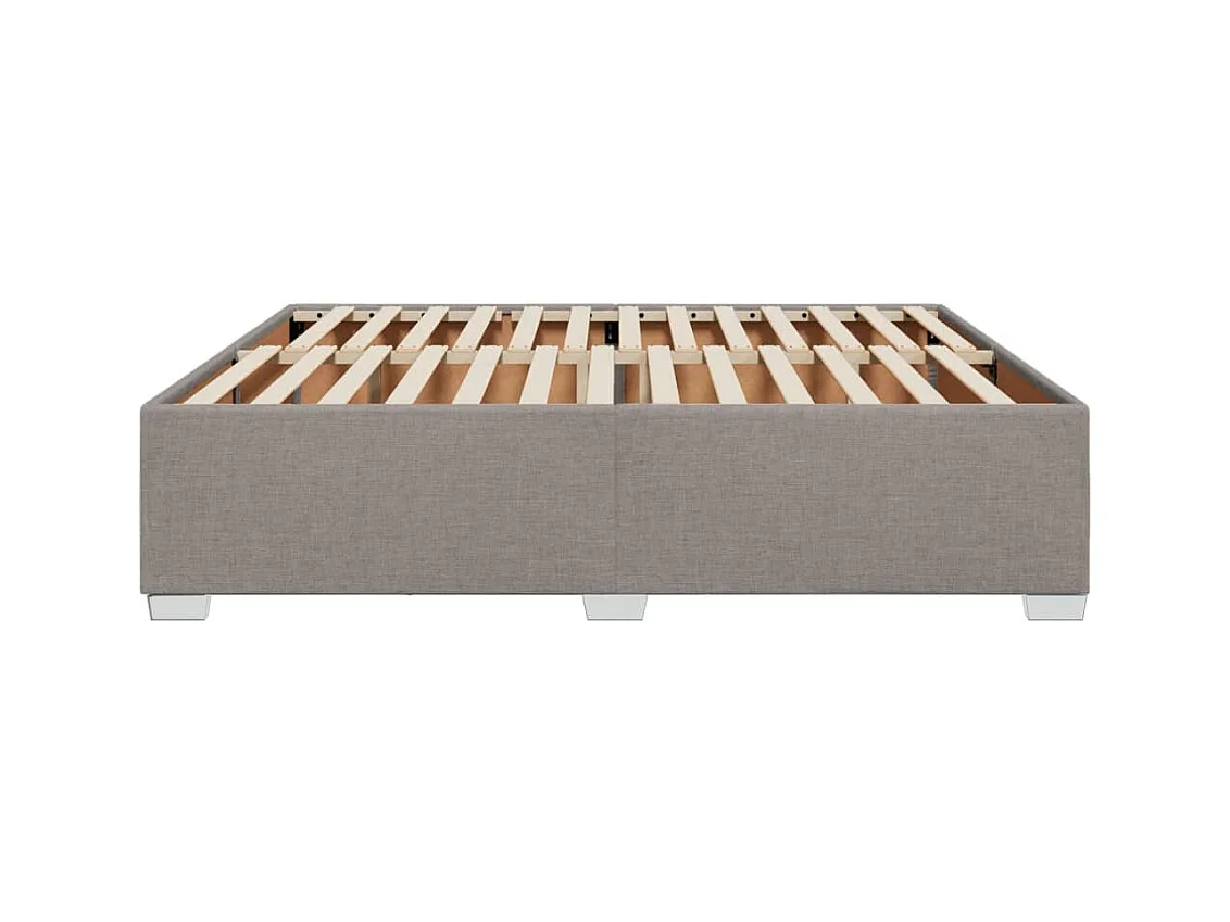Cama sin colchón tela gris taupe 200x200 cm
