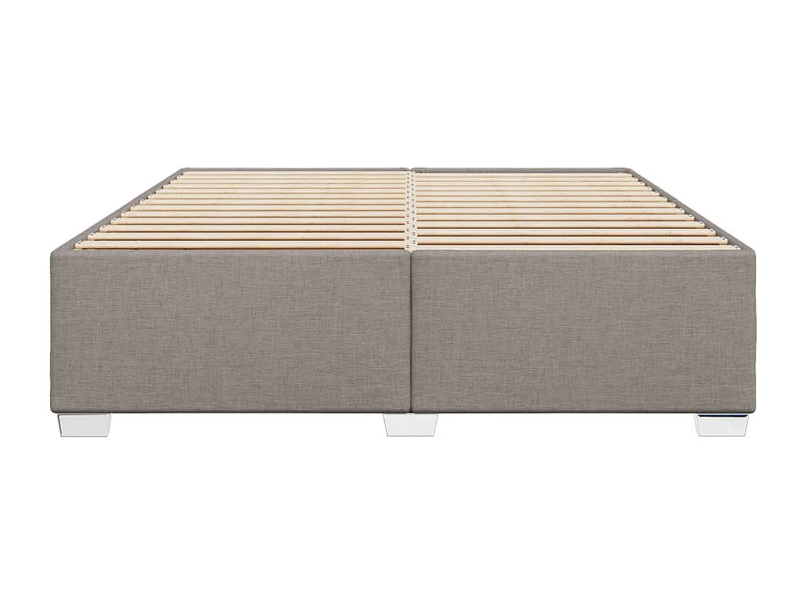 Bettgestell ohne Matratze Taupe 200x200 cm Stoff