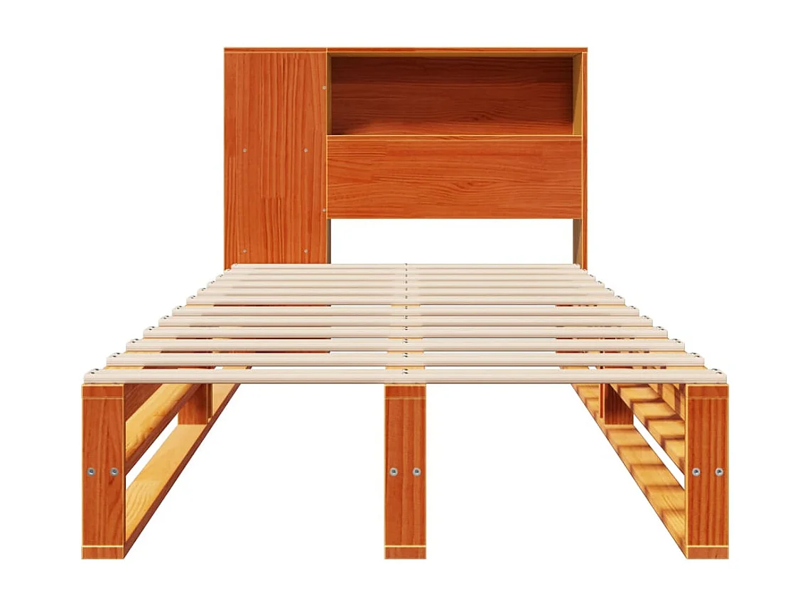 Cama com estante sem colchão 90x200 cm madeira maciça