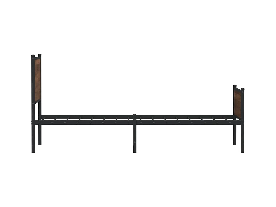 Cadre de lit en métal sans matelas chêne marron 80x200 cm