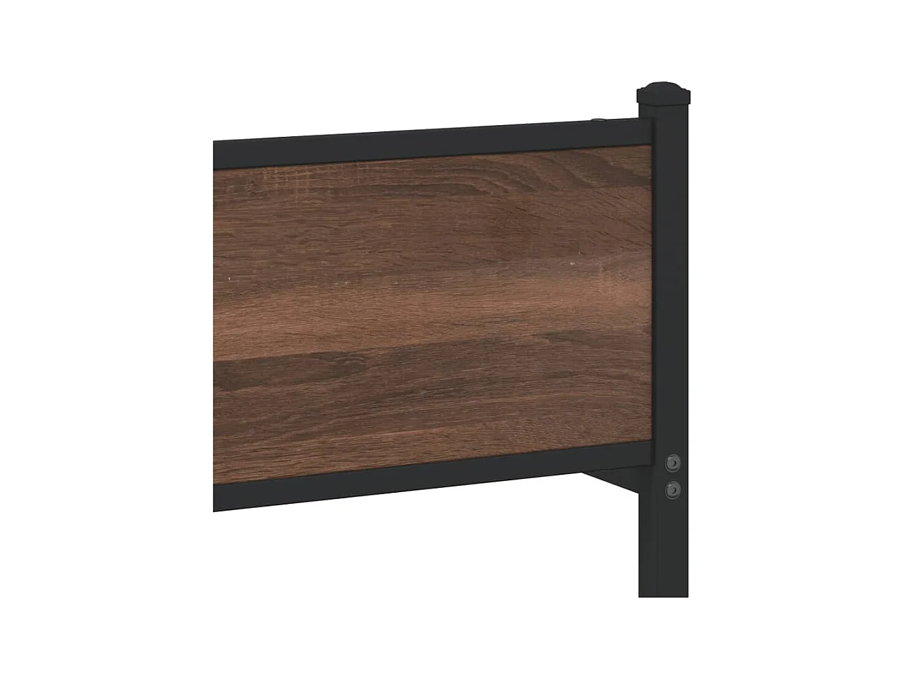 Cadre de lit en métal sans matelas chêne marron 80x200 cm
