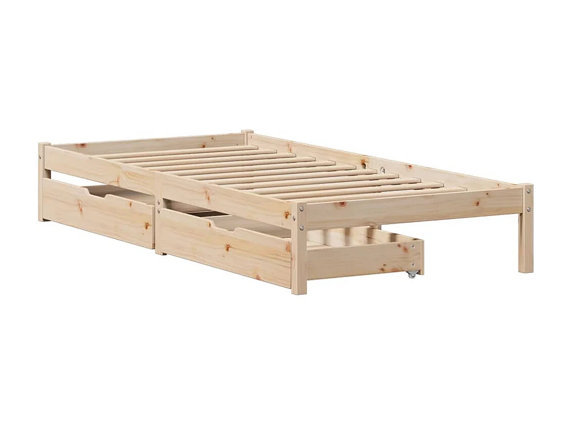 Cadre de lit sans matelas 100x200 cm bois massif de pin