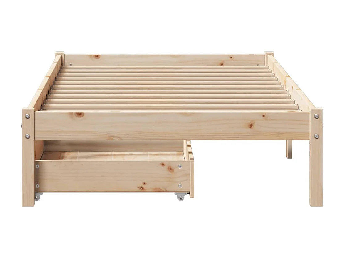Cadre de lit sans matelas 100x200 cm bois massif de pin