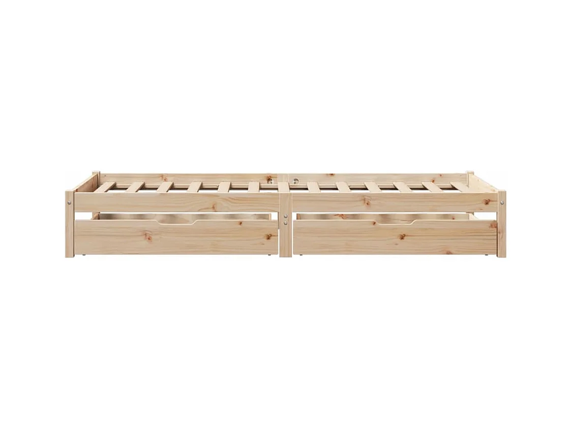 Cadre de lit sans matelas 100x200 cm bois massif de pin