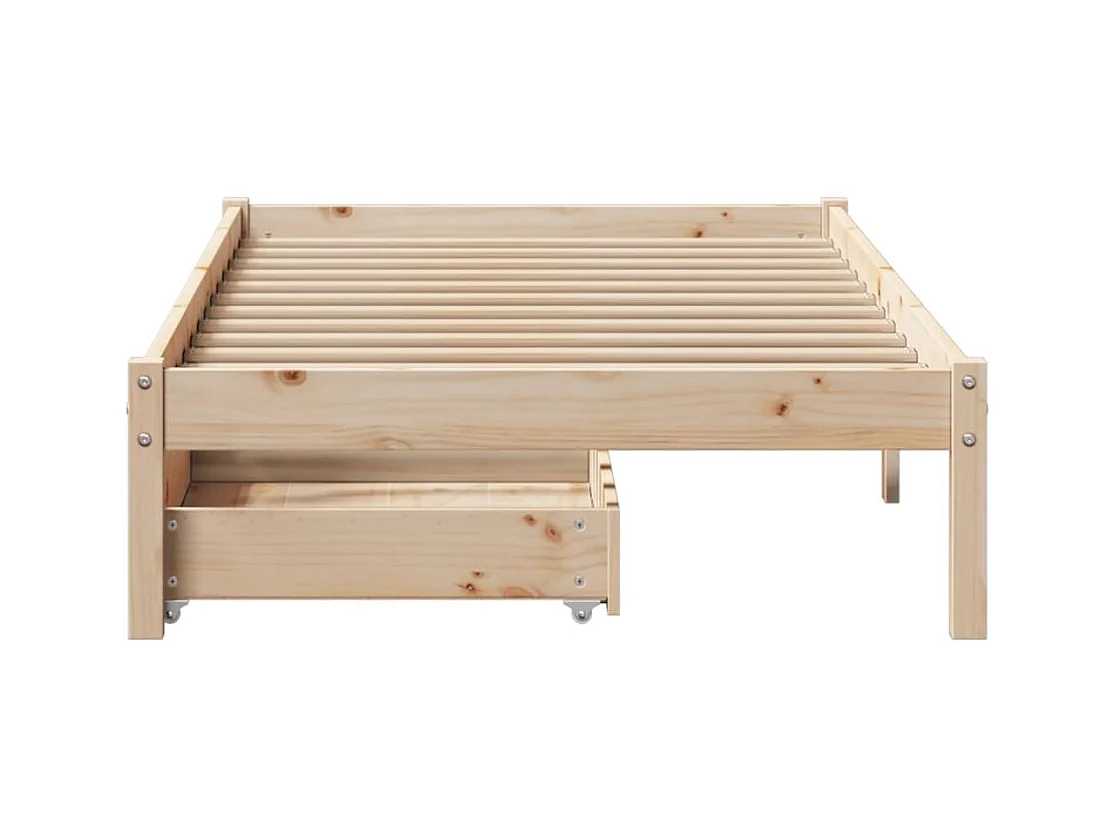 Cadre de lit sans matelas 100x200 cm bois massif de pin