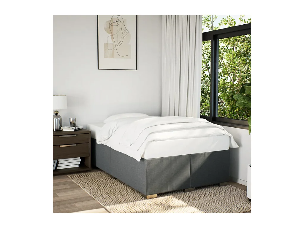 Giroletto senza Materasso Grigio Scuro 120x200 cm Tessuto