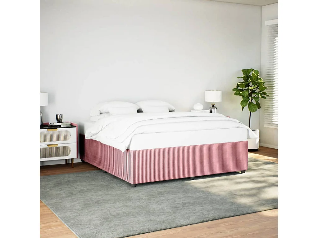 Bettgestell Rosa 200x200 cm Samt