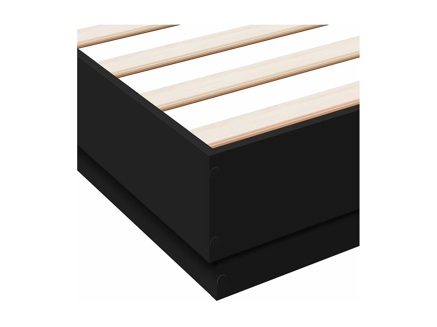 Cadre de lit sans matelas noir 135x190 cm