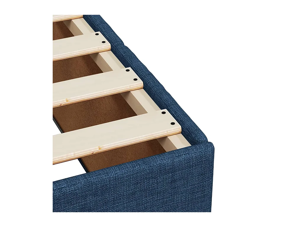 Cadre de lit sans matelas bleu 120x200 cm tissu