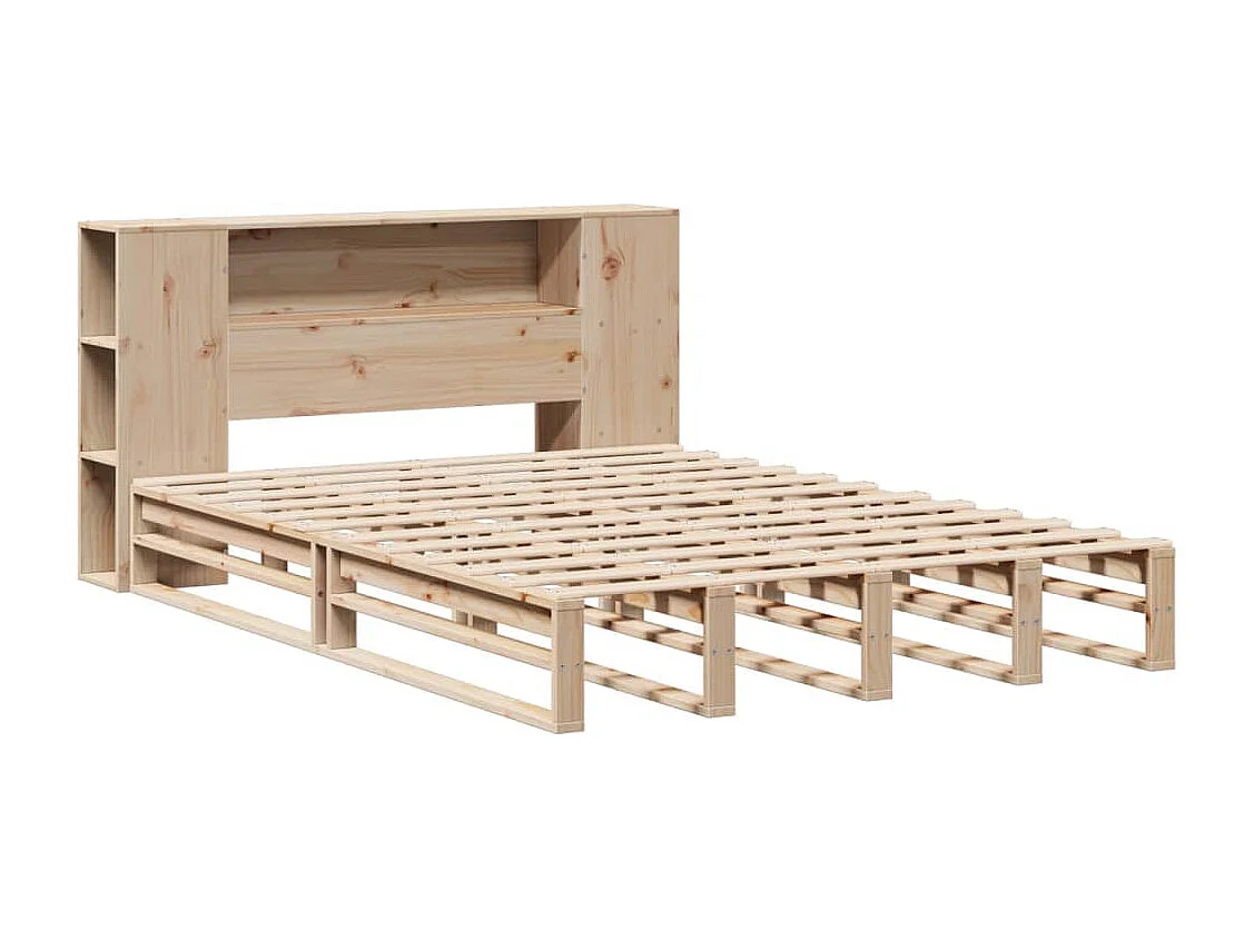 Cama com estante sem colchão 120x200 cm madeira maciça