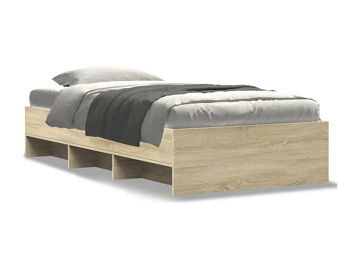 Cadre de lit sans matelas chêne sonoma 100x200 cm