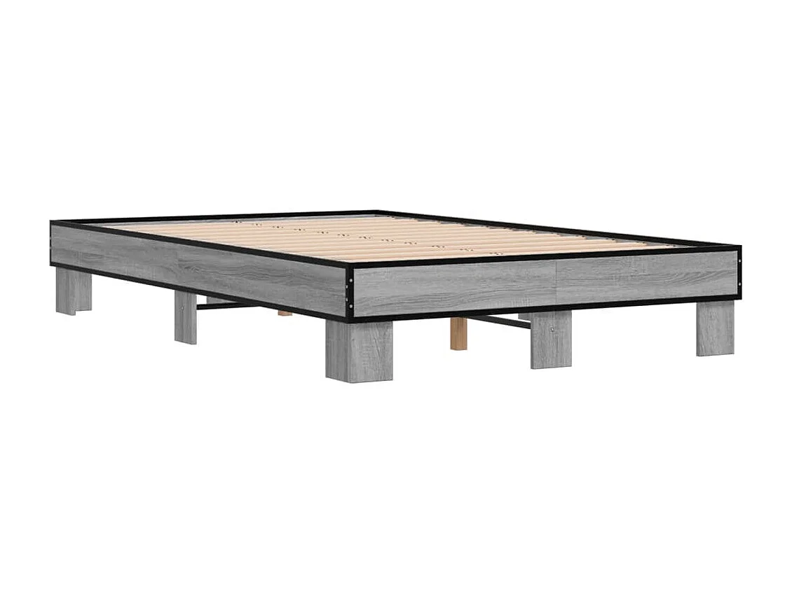 Cadre de lit sans matelas sonoma gris 120x190 cm