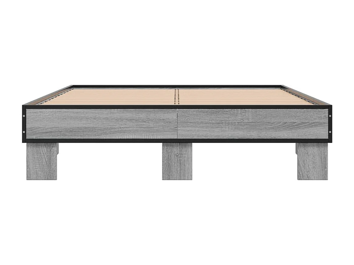 Cadre de lit sans matelas sonoma gris 120x190 cm