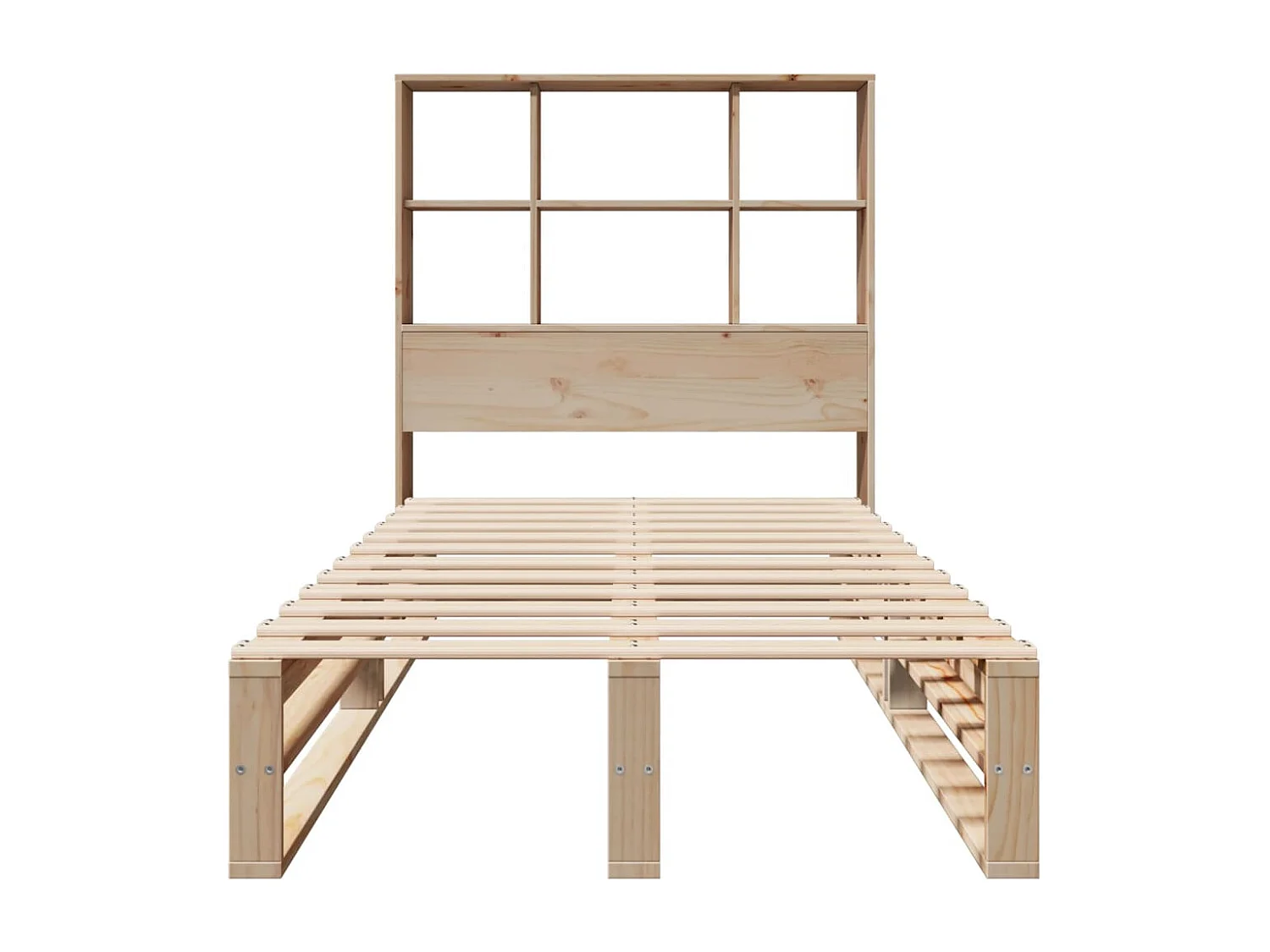 Letto Libreria senza Materasso 90x200 cm Legno Massello