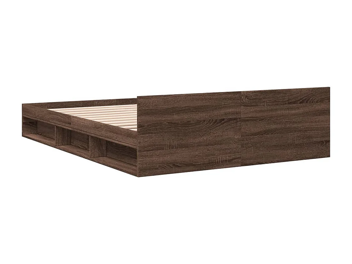 Estrutura cama c/ gavetas derivados madeira carvalho castanho