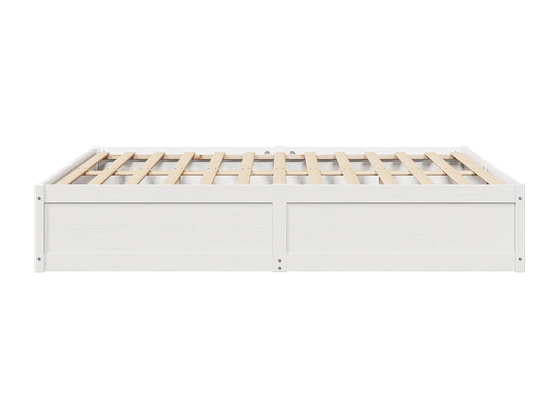 Bedframe zonder matras massief grenenhout wit 180x200 cm