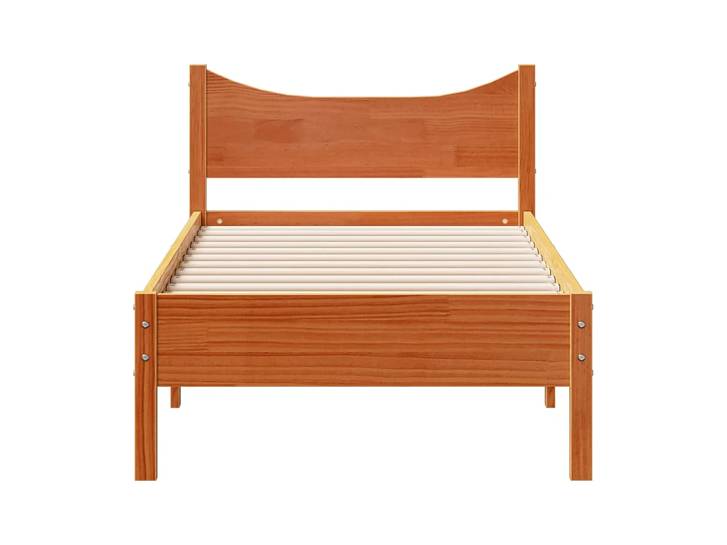 Cadre de lit sans matelas cire marron 100x200cm bois pin massif