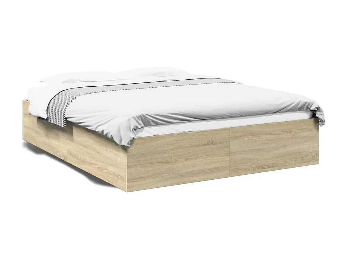 Cadre de lit sans matelas chêne sonoma 150x200 cm