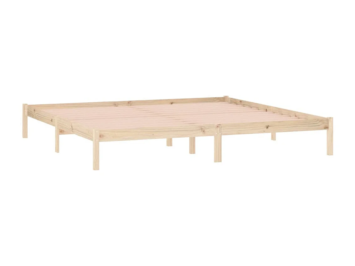 Cadre de lit sans matelas 193x203 cm bois massif de pin
